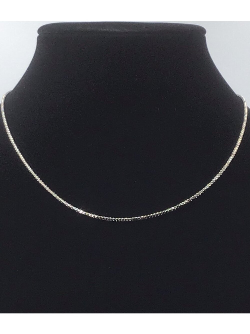 Sterling Silver Black Rodium Plated Snake Chain 6.9 Gms 2mm 18” New